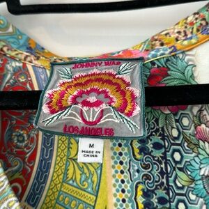 Johnny Was super soft swing T-shirt, so it is a relaxed fit.